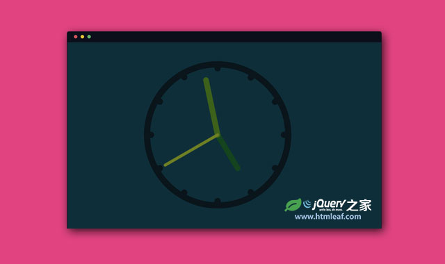 html5 svg简单的模拟时钟特效